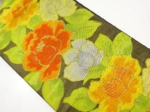 アンティーク　花模様織り出し袋帯（材料）